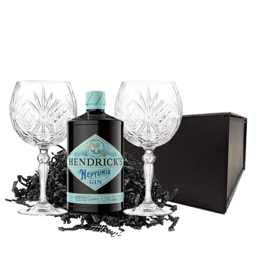 Hendricks Neptunia Gin 70cl And Melodia Copa Glass Gift Set